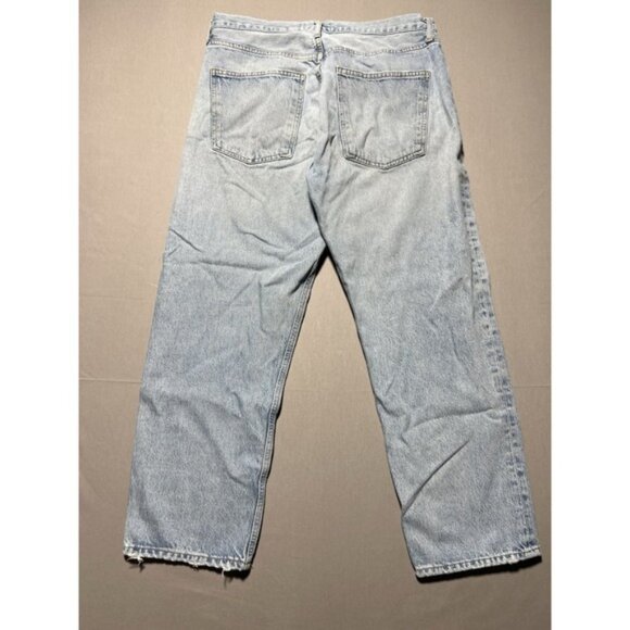 Agolde Jeans Womens Size 29 Blue 90's Straight High Rise ButtonFly Cropped 32x26 - Picture 2 of 16